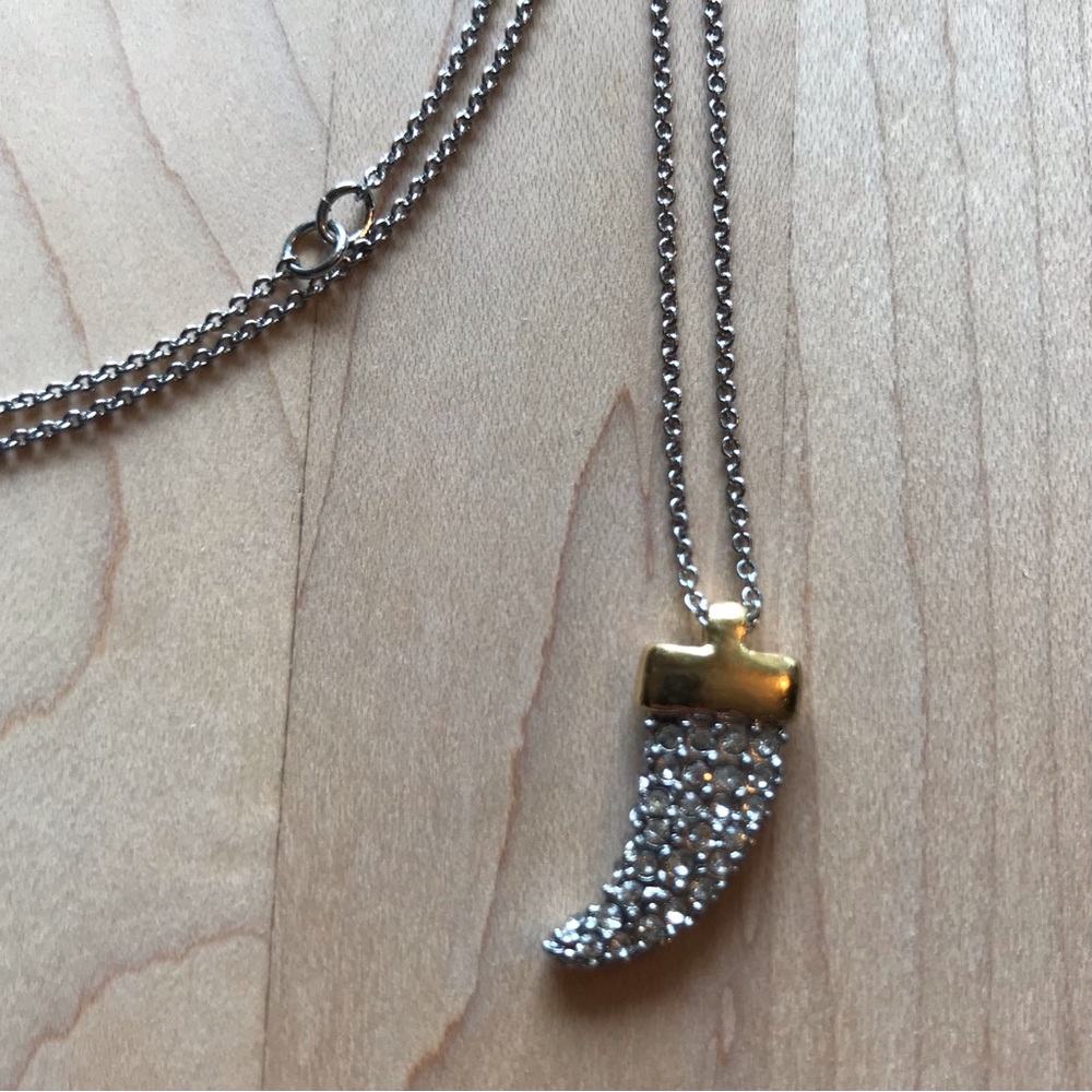 Women’s Banana Republic Pave’ Encrusted Horn Pendant Necklace